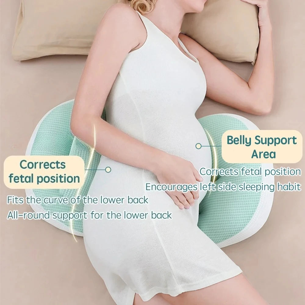 Pregnancy Pillow with Free Mini Pillow – Waist and Back Support