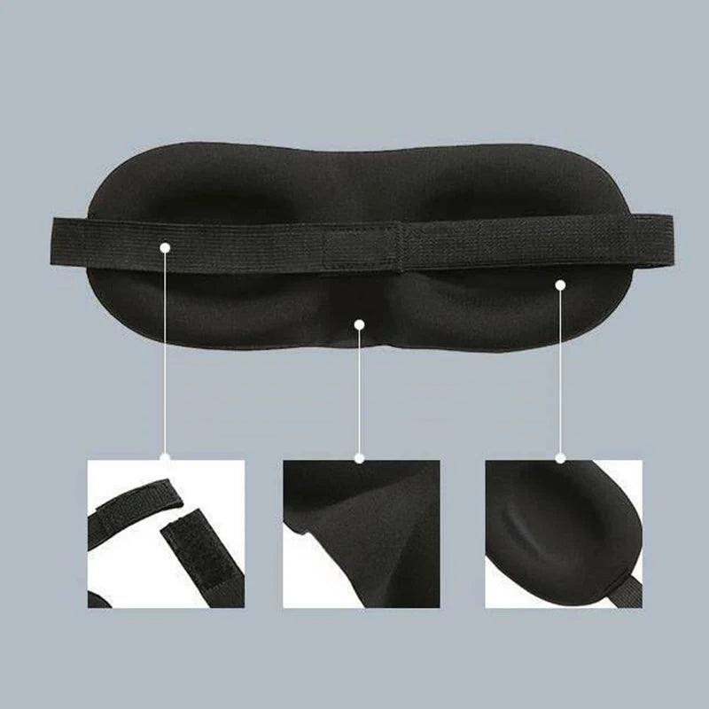 3D Sleep Mask – Full Blackout Without Pressure on Your Eyes