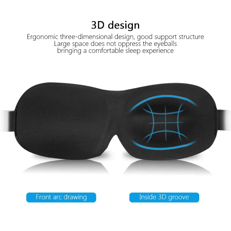 3D Sleep Mask – Full Blackout Without Pressure on Your Eyes