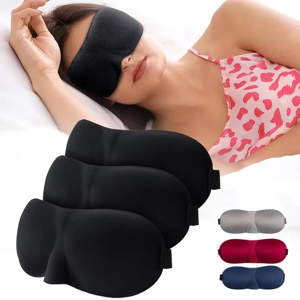 3D Sleep Mask – Full Blackout Without Pressure on Your Eyes
