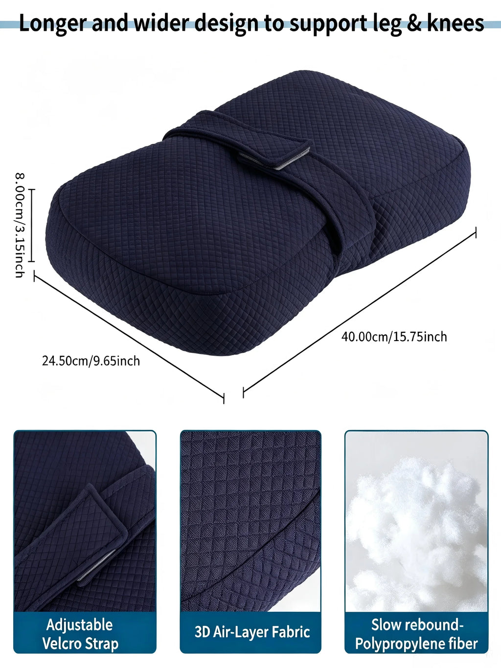 Knee Pillow for Side Sleepers – Takes Pressure Off Hips and Back