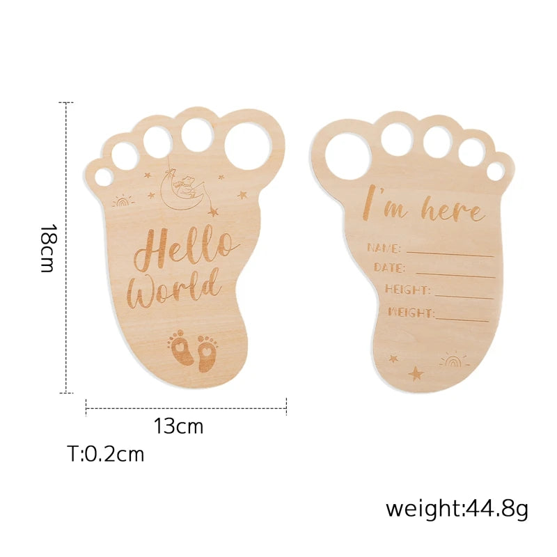 Wooden Milestone Cards – Month-by-Month Baby Photos