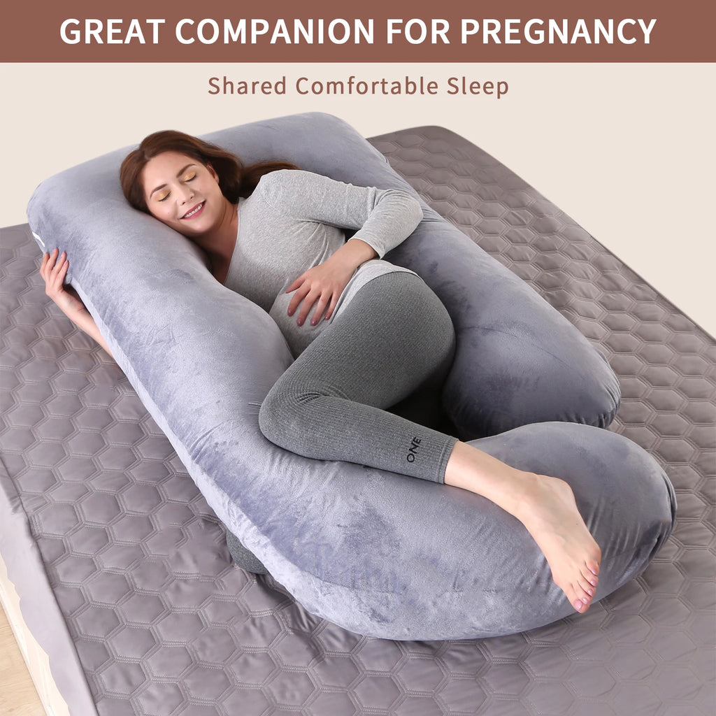 Full-Body Pregnancy Pillow – Bump, Back and Knee Support