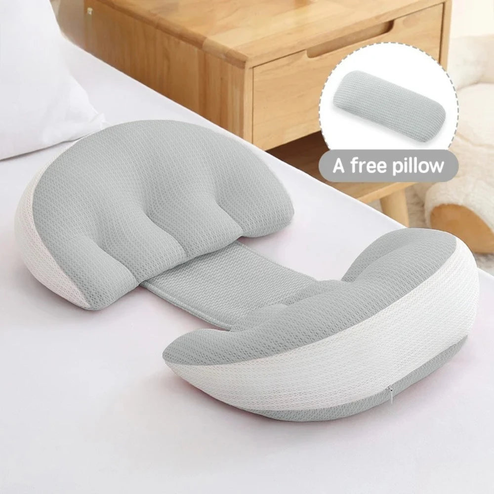 Pregnancy Pillow with Free Mini Pillow – Waist and Back Support