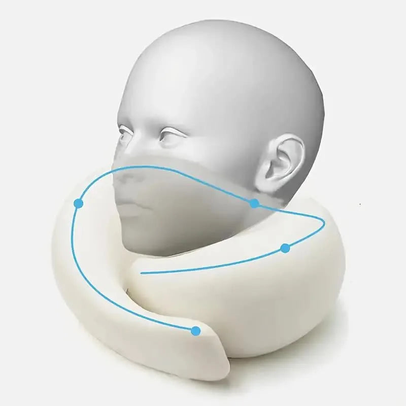 Memory Foam Travel Neck Pillow – Steady Support in the Car and on Flights