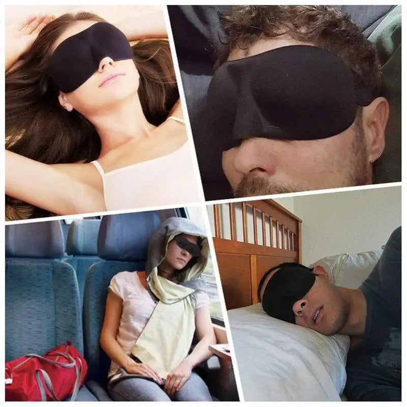 3D Sleep Mask – Full Blackout Without Pressure on Your Eyes