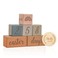 Wooden Milestone Blocks – Set of 3 for Baby Photos